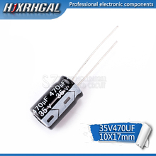Condensador electrolítico hjxrhgal, alta calidad, 35V470UF, 10x17mm, 470UF, 35V, 10x17 2024 - compra barato