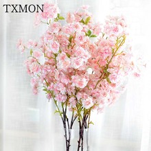 100cm Spring Silk Cherry Blossom Artificial Flower Bouquet DIY Fake Flowers For Home Decoration Wedding Hotel Garden Decor 2024 - buy cheap