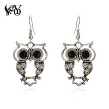 VEYO Owl Cute Abstract Rhinestone Dangle Earrings High quality Wholesale Free Shipping 2024 - buy cheap
