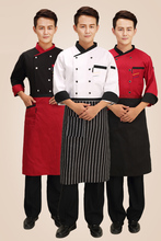 Novo Chef do Hotel uniforme terno Breasted dobro Chef de mangas compridas jaqueta restaurante garçom cozinha roupas de trabalho uniformes 2024 - compre barato