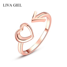 New Creative Arrow Heart Copper Ring for Women Minimalist Creative Adjustable Ring Snake Pattern Couple Ring Jewelry Gift 2024 - buy cheap