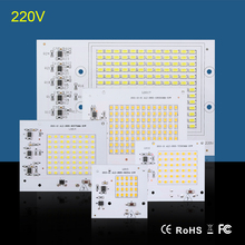 Светодиодные лампы COB, чип-лампа Smart IC 220 в 90 Вт 50 Вт 30 Вт 20 Вт 10 Вт для наружного прожектора, теплый белый/белый, высокое качество 2024 - купить недорого