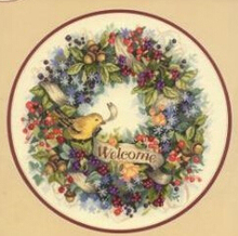 14/16/18/27/28 Top Quality Lovely Cute Counted Cross Stitch Kit Berry Wreath Welcome Bird dim 35028 2024 - buy cheap