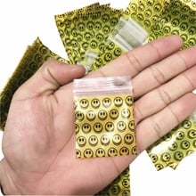 Bolsa de almacenamiento portátil para tabaco, bolsa sellada con patrón de sonrisa amarilla, con soporte, accesorios para tabaco 2024 - compra barato