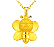 Baby Gift 999 24k Yellow Gold Pendant/ 3D Lucky Lovely Bee Pendant 4.09g 2024 - buy cheap