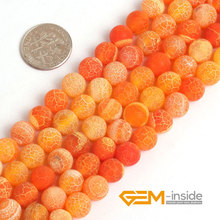 8MM Matte Frosted Orange Carnelian Stone Beads DIY loose beads for jewelry making beads strand 15 " wholesale ! 2024 - buy cheap