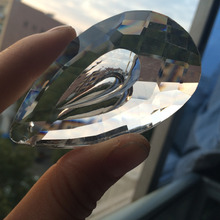 Frete grátis Faísca 76 milímetros Facted Cristal Prismas, cristais de Cor clara Suncatcher Para Lâmpada De Cristal e Acessórios (50 pcs) 2024 - compre barato