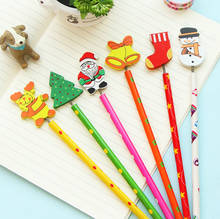 6pcs/lot Christmas Wooden Pencils/Novelty Cartoon Stationery Wood Pencils/Office&Study pencils/Christmas Gifts 100pcs/lot 2024 - buy cheap