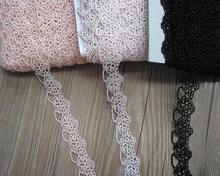 3 Yards 2.5cm Width Pink Black New Fashion Guipure Applique Lace Trim Hot Sale Sewing DIY Crochet Embroidered Craft Net Trim 2024 - buy cheap