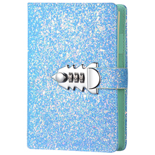 TATCAT  A6 Binder Journal with Combination Lock Travel Glitter PU Leather Diary Notebook TPN018 2024 - buy cheap