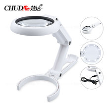CHUDA 5X Folding Hand Illuminated USB Magnifier 8LED Magnifier Desktop For Sewing 2024 - buy cheap