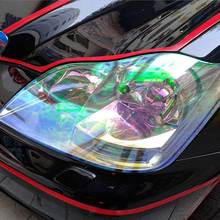 Película adesiva camaleão que muda de cor, adesivo de luz para farol de carro 2024 - compre barato