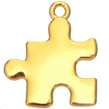 DOUBLE NOSE High Polish Zinc Alloy Autism Puzzle Pieces Jigsaw Medical Charms Jewelry Accessories 2024 - buy cheap