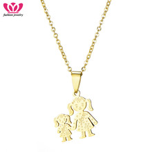 Gold Love Mama Girls Necklace Pendant Stainless Steel Fashion Jewelry Necklaces For Women Mother's Day Gifts Dropshipping 2019 2024 - buy cheap