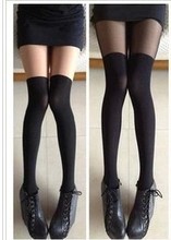 5pcs Sexy Japanese fake silk stockings over lap black stitching panty hose thigh The connection pantyhose 2024 - buy cheap