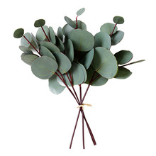 4/8/10pcsArtificial Eucalyptus Leaf PVC Floral Stem Faux Greenery Eucalyptus Leaf for Wedding Decoration Party Home Craft  Plant 2024 - buy cheap