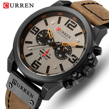 CURREN Watch Top Brand Fashion Leather Quartz Men Watches Army Date Chronograph Sports Male Clock Relogio Masculino Montre Homme 2024 - buy cheap
