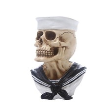 Halloween Creative Resin Sailor Soldier Skull Statue Craft Sculpture Statues For Decoration Art Carving Home Decor Figurines 2024 - buy cheap