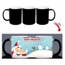 Taza mágica de dibujos animados de Navidad, taza de calor que cambia de Color, taza de café de 300ML, taza de leche de cerveza con galleta, venta al por mayor, xicara 2024 - compra barato