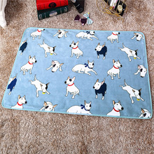 100 x 75 cm Cute Warm Pet Bed Mat Cover Pit Bull Dog Printed Towel Cat Dog Fleece Soft Blanket For Small Medium Large Puppy Dogs 2024 - buy cheap