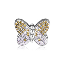 CKK Bedazzling Butterfly Charms 925 Original Fit Reflexions Bracelet Sterling Silver Charm Beads for Jewelry Making Bijoux Bead 2024 - buy cheap