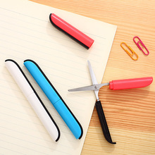 Deli Mini Folding Utility Safe Scissors Paper Cutter Student Pocket Portable Scissor Cutting Tools Stationery Office Supply Gift 2024 - buy cheap