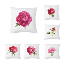 YWZN-funda de almohada decorativa de poliéster con estampado de rosa, cubierta de almohada con estampado de rosa, kussensloop 2024 - compra barato