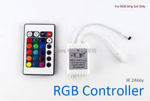 Светодиодная лента RGB SMD 2014, 5 м, 60 светодиодов/м, с пультом ДУ на 44 кнопки и адаптером питания 12 В, 5 А 2024 - купить недорого