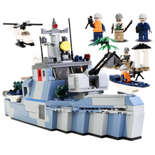 GUDI Military Educational Building Blocks Toy For Children Gifts Army Ship Helicopter Soldier Weapon Compatible Legoe 2024 - buy cheap