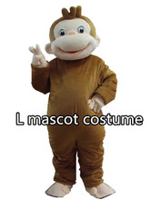 Новинка, стильные костюмы-талисманы любопытного Джорджа, обезьянки, мультяшное маскарадное платье, костюм для вечеринки на Хэллоуин, взрослый размер, бесплатная доставка 2024 - купить недорого