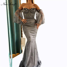 Mermaid Off Shoulder Arabic Evening Dress 2019 Kaftan Dubai Party Gowns Custom Made Lebanon Design Women Formal Prom Gowns 2024 - buy cheap