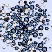 Gray Rainbow Many Size Non Hotfix Gold Bottom Crystal Rhinestones Glass Glue On For Wedding Dresses DIY Nail Art Decorations 2024 - buy cheap