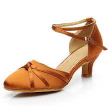 Red/Brown Tango Dancing Shoes Girls Women Ballroom Latin Shoes Ladies Dance Sneaker Latin Dance Shoes Woman Heel 5CM /7cm A112 2024 - buy cheap