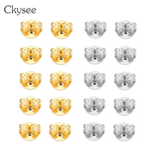 Ckysee brinco pequeno de ouro e prata 200 com cor de aço inoxidável, descobertas para fazer joias, faça você mesmo 2024 - compre barato