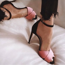 Sandalias cruzadas con punta abierta para mujer, zapatos de tacón alto con hebilla envuelta en el tobillo, sandalias para mujer 2024 - compra barato