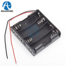 1PCS Plastic Battery Storage Case Box Holder For 4 X AA 4xAA 2A 6.0V Wire Leads for Soldering / Connecting Product Your Battery 2024 - buy cheap