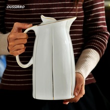 1.6L / 2.5L Ceramic Pitchers Water Bottles Cold Kettle No Explosion Jug Large Capacity Household Ceramic Thermos 2024 - buy cheap