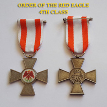 XDM0079 Prussian Order of the Red Eagle 4th Class with Orange White Ribbon Order of chivalry Non-enameled Cross Pattee Badge 2024 - buy cheap