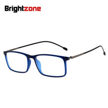 Brillo Zone-Gafas de moda TR90 para mujer, anteojos de Color azul, conciso, con borde completo superligero, para miopía, montura óptica 2024 - compra barato