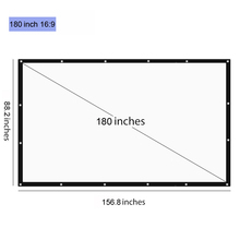 180" 16:9 Portable Soft Matte White Fabric Front/Rear Manual Projector Screen for Home Cinema Outdoor Indoor Public Display etc. 2024 - buy cheap