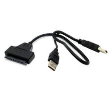 Overmal Hard Disk Drive SATA 7+15 Pin 22 to USB 2.0 Adapter Cable For 2.5" HDD Laptop#30 2024 - buy cheap