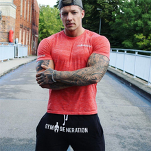 Men Summer Fashion Fitness Breathable quick-drying Short Sleeve T-shirt Men Gyms Casual Tight T Shirts Bodybuilding Tees Tops 2024 - buy cheap