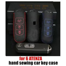 Only Red new style Fashion gift newest car key cases car key cover fit for MAZDA CX NEW 5 AXELA 6 ATENZA leather sewing by hand 2024 - buy cheap