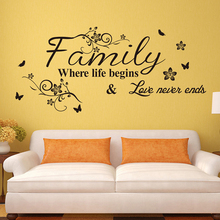 Adesivos de parede do amor para a família, adesivos de vinil para decoração de casa e quarto 2024 - compre barato