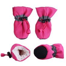Waterproof Pet Dog Shoes Anti-slip Rain Snow Boots Footwear Thick Warm Winter For Small Cats Dogs Puppy Dog Socks Booties Y 2024 - buy cheap