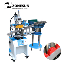 ZONESUN ZY-819R2 Customized Automatic Cap Book LOGO Leather Hot Foil Stamping Embossing Machine Heat Press Machine Punch Press 2024 - buy cheap