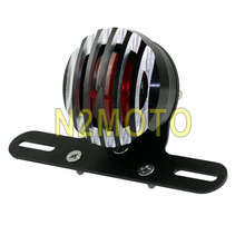 Luces traseras CNC para parrilla de motocicleta, luz LED de freno trasero, lámpara de parada, soporte de placa de matrícula para Harley Cruiser Cafe Racer, color negro 2024 - compra barato