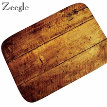 Zeegle Wood Printed Door Mat Prayer Carpet Kitchen Mat Set Memory Foam Floor Rug Anti Slip Mats Welcome Hallway Carpets 2024 - buy cheap