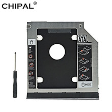 Алюминиевый адаптер CHIPAL для дополнительного жесткого диска, 9,5 мм, SATA 3,0, два светодиода для Dell Latitude E6320, E6420, E6520, E6330, E6430, E6530, оптический дисков... 2024 - купить недорого