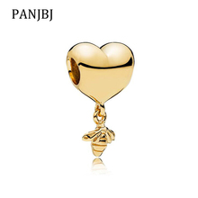 New Bead Alloy Gold Color Heart & Bee Charm Fit Original  Bracelet Necklace DIY Women Jewelry 2024 - buy cheap